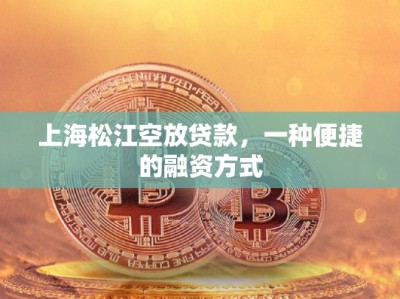 上海松江空放貸款，一種便捷的融資方式
